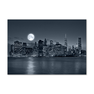 Quadro su vetro acrilico New York di notte
