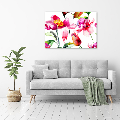 Quadro in vetro acrilico Fiori selvatici
