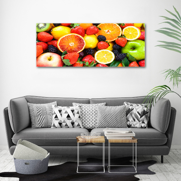 Quadro su vetro acrilico Frutti colorati