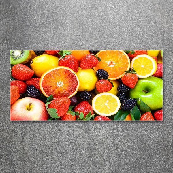 Quadro su vetro acrilico Frutti colorati