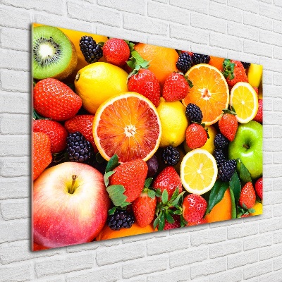Quadro su vetro acrilico Frutti colorati