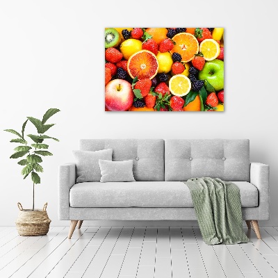 Quadro su vetro acrilico Frutti colorati