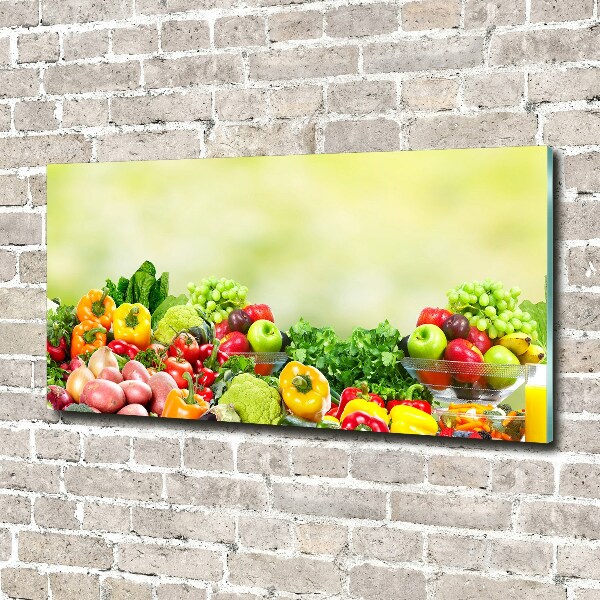 Quadro in vetro acrilico Frutta e verdura