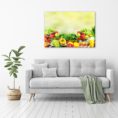Quadro in vetro acrilico Frutta e verdura