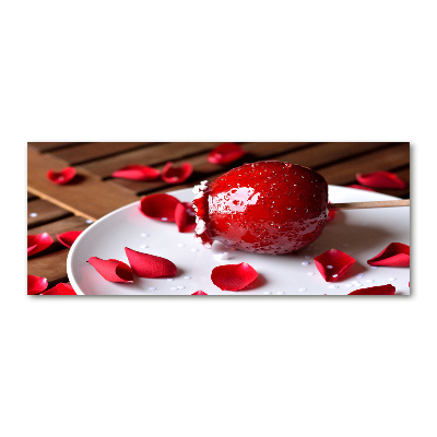 Quadro vetro acrilico Mela su un bastoncino