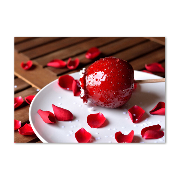 Quadro vetro acrilico Mela su un bastoncino