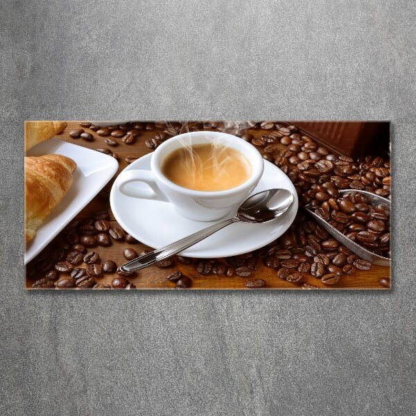Quadro su vetro acrilico Caffè aromatico