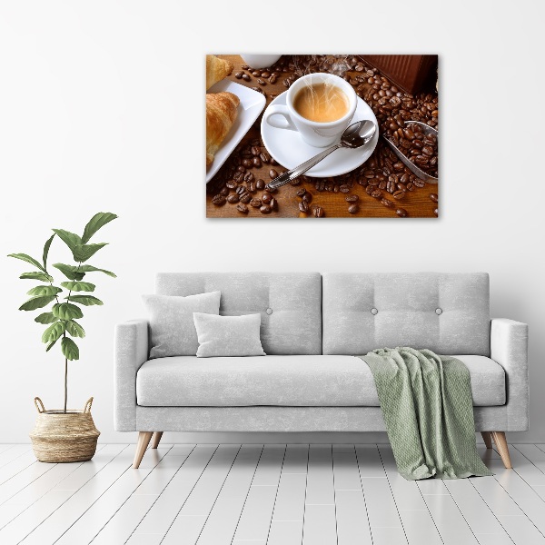 Quadro su vetro acrilico Caffè aromatico