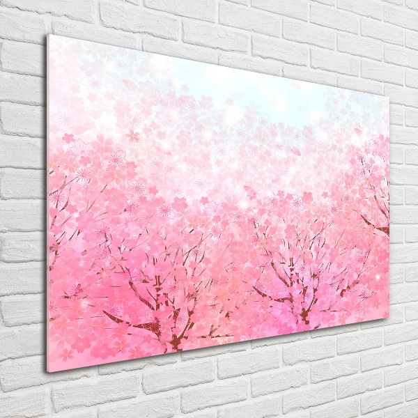 Quadro vetro acrilico Fiori di ciliegio