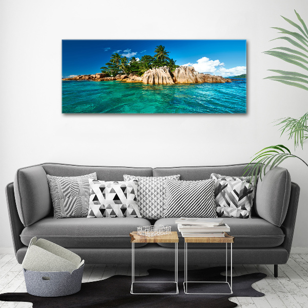 Quadro vetro acrilico Isola tropicale