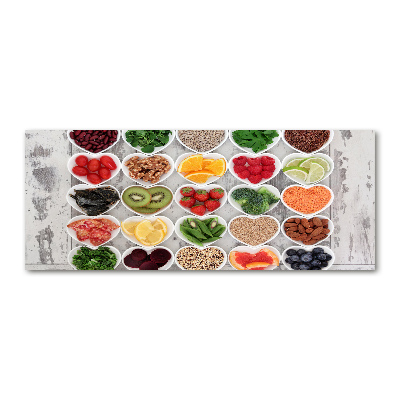 Quadro in vetro acrilico Cibo sano
