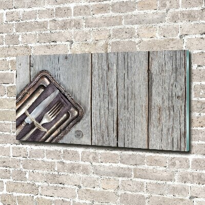 Quadro vetro acrilico Posate sui taglieri