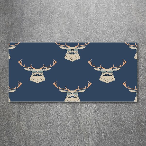 Quadro in vetro acrilico Cervo hipster