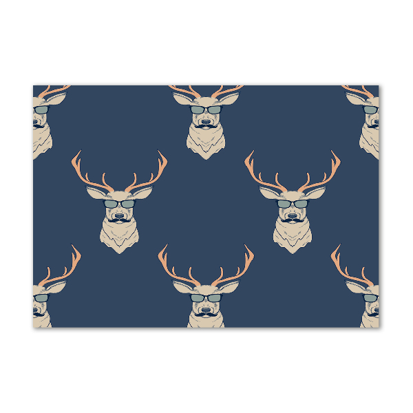 Quadro in vetro acrilico Cervo hipster