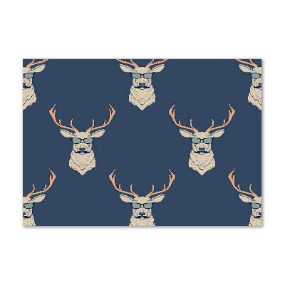 Quadro in vetro acrilico Cervo hipster