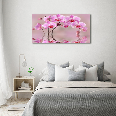 Quadro vetro acrilico Orchidea rosa