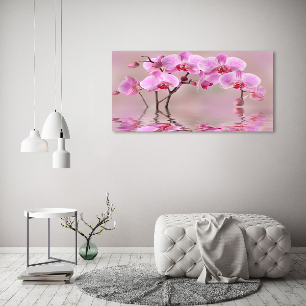 Quadro vetro acrilico Orchidea rosa