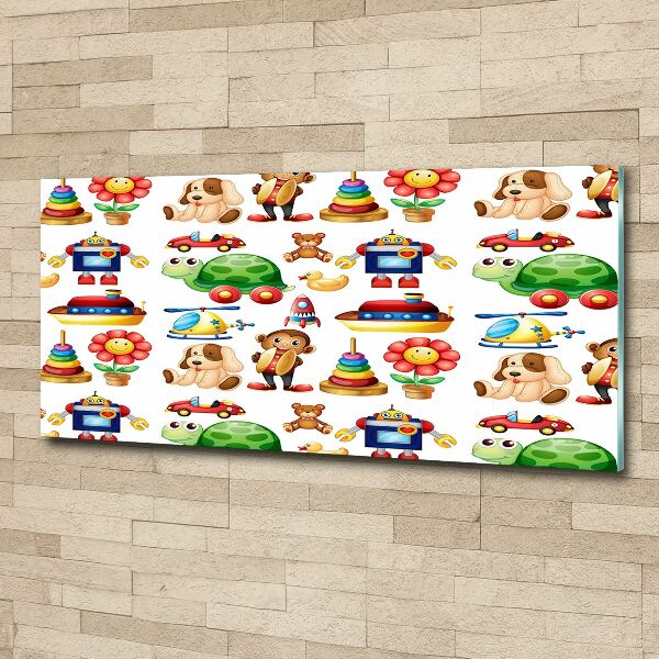 Quadro su vetro acrilico Giocattoli