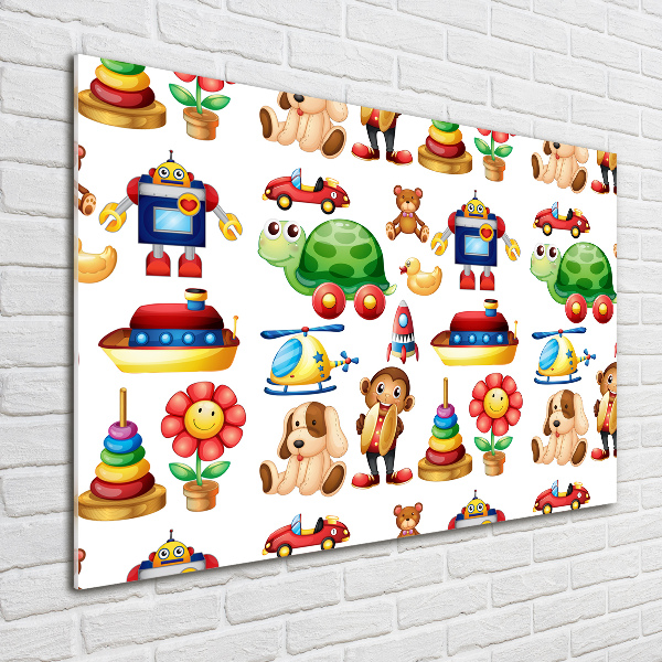 Quadro su vetro acrilico Giocattoli