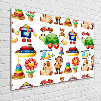 Quadro su vetro acrilico Giocattoli