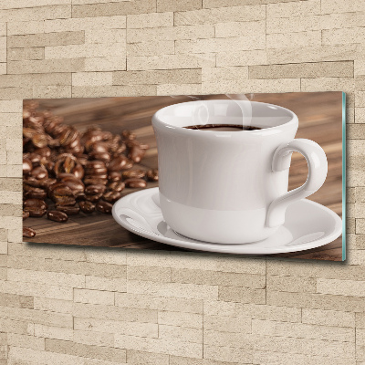 Quadro in vetro acrilico Una tazza di caffè