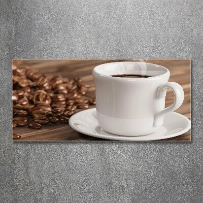 Quadro in vetro acrilico Una tazza di caffè