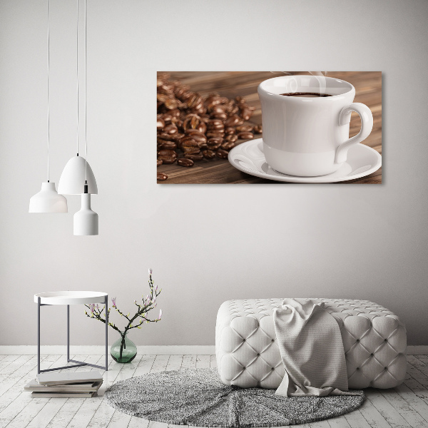 Quadro in vetro acrilico Una tazza di caffè