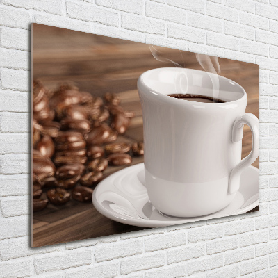 Quadro in vetro acrilico Una tazza di caffè