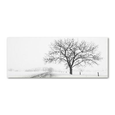 Quadro vetro acrilico Albero in inverno