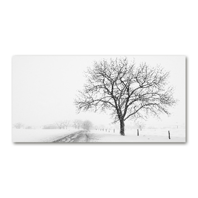 Quadro vetro acrilico Albero in inverno