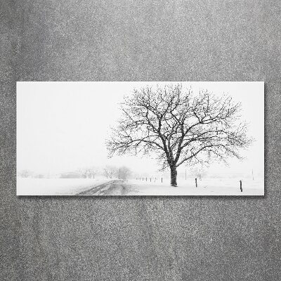 Quadro vetro acrilico Albero in inverno