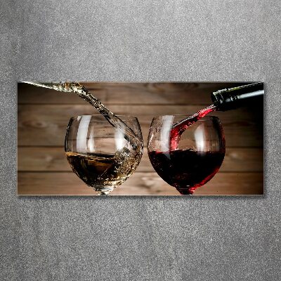 Quadro vetro acrilico Due bicchieri di vino