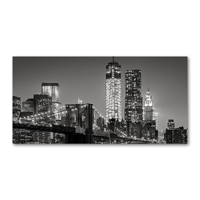 Quadro vetro acrilico Manhattan di notte