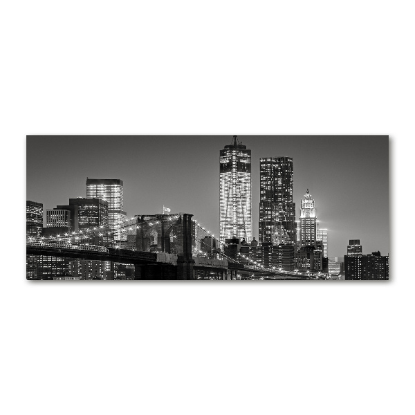 Quadro vetro acrilico Manhattan di notte
