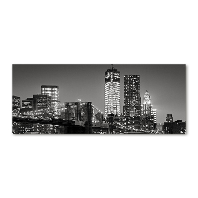 Quadro vetro acrilico Manhattan di notte