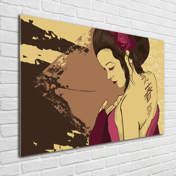 Quadro su vetro acrilico Geisha