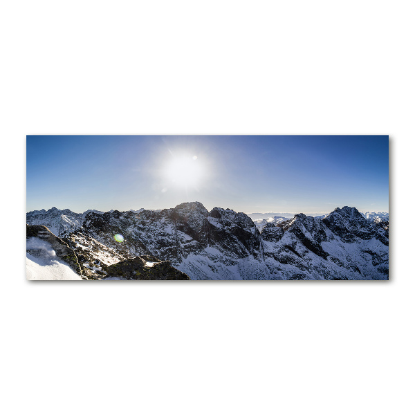 Quadro in vetro acrilico Inverno sui Monti Tatra