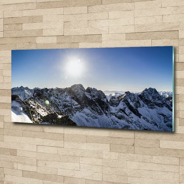 Quadro in vetro acrilico Inverno sui Monti Tatra