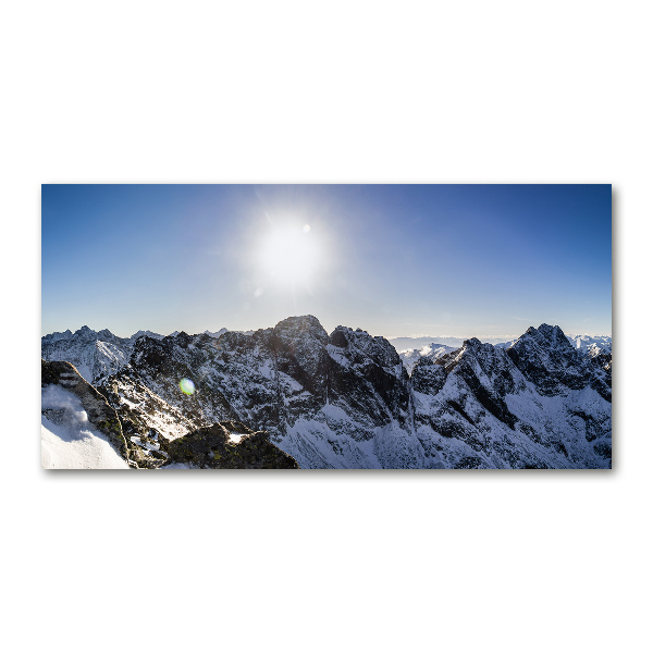 Quadro in vetro acrilico Inverno sui Monti Tatra