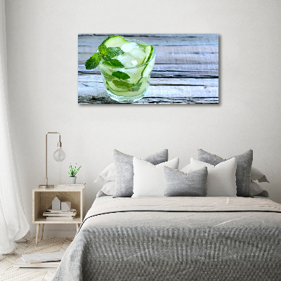 Quadro su vetro acrilico Acqua di cetriolo