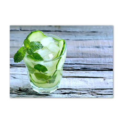 Quadro su vetro acrilico Acqua di cetriolo