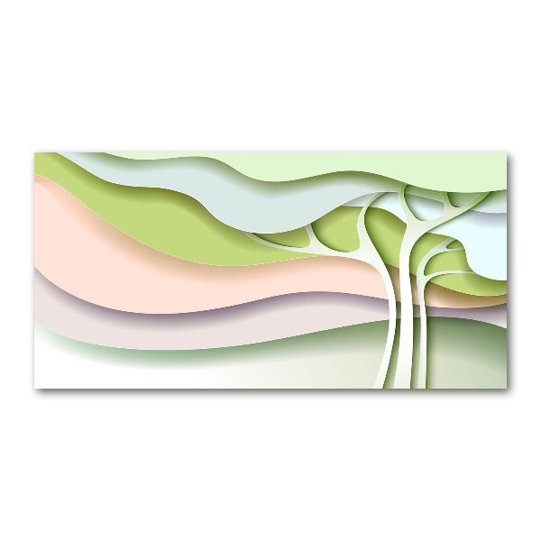 Quadro vetro acrilico Albero astratto