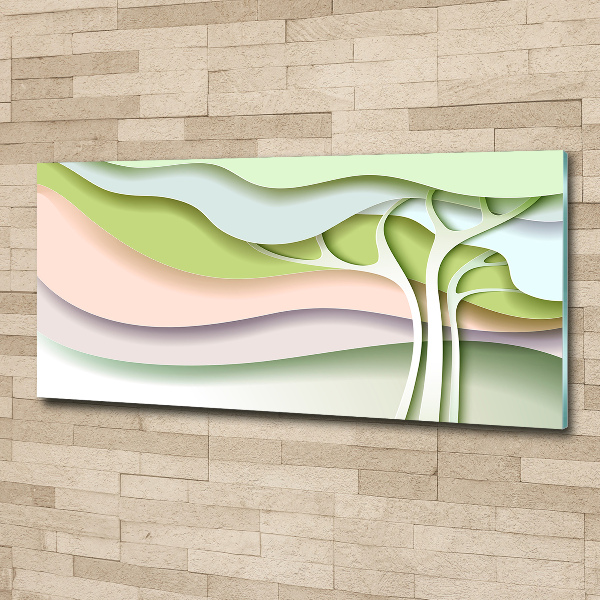 Quadro vetro acrilico Albero astratto