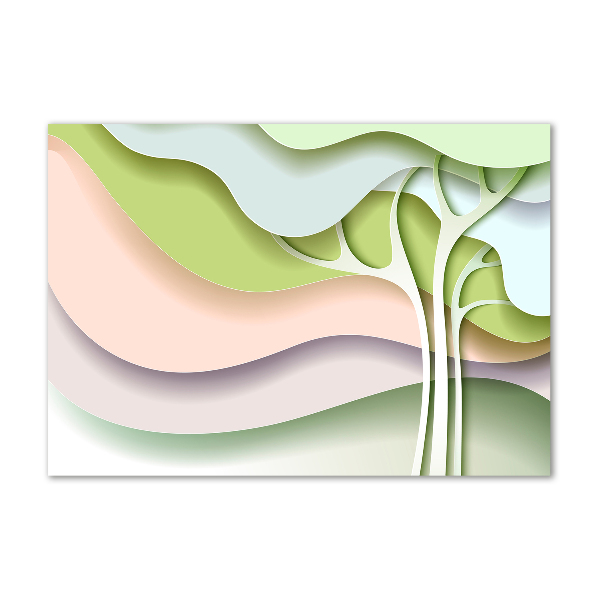 Quadro vetro acrilico Albero astratto