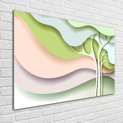 Quadro vetro acrilico Albero astratto