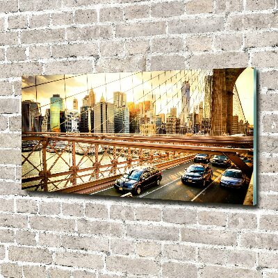 Quadro su vetro acrilico Ponte di Brooklyn