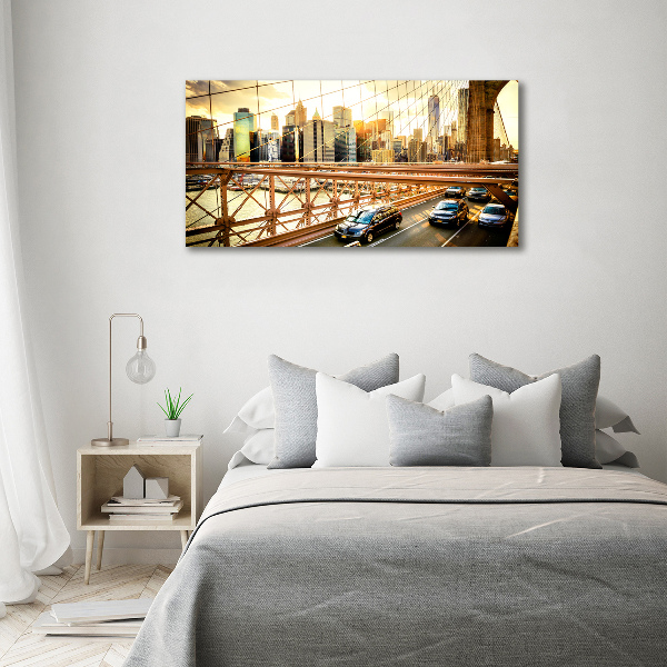 Quadro su vetro acrilico Ponte di Brooklyn
