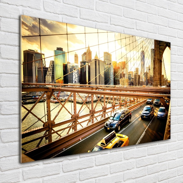 Quadro su vetro acrilico Ponte di Brooklyn
