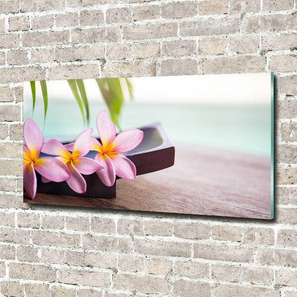 Quadro in vetro acrilico Plumeria