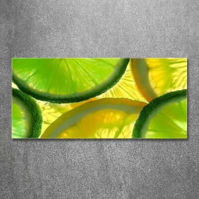 Quadro su vetro acrilico Lime e limone